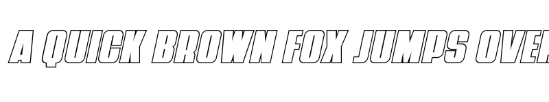 Preview of Punch Outline Italic Regular font