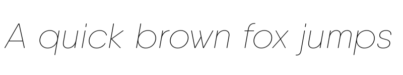 Preview of Qanelas Soft Thin Italic font