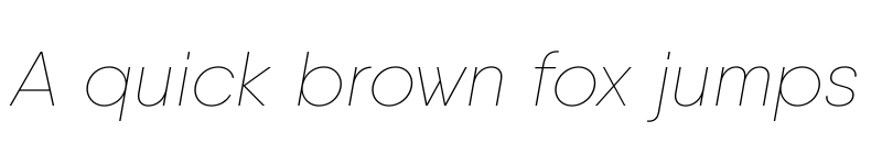 Preview of Qanelas Thin Italic font