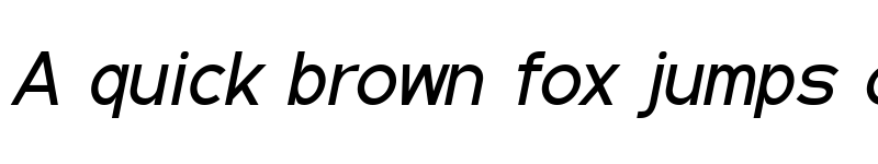 Preview of Qaz Italic font