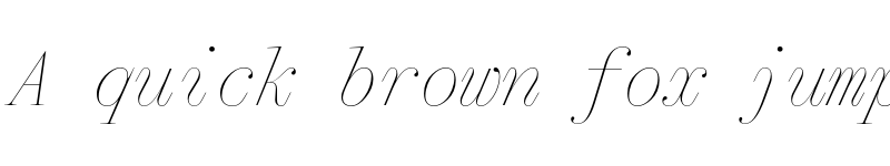 Preview of Qommodore ExtraLight Italic font