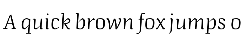 Preview of Quador Display Light-Italic font