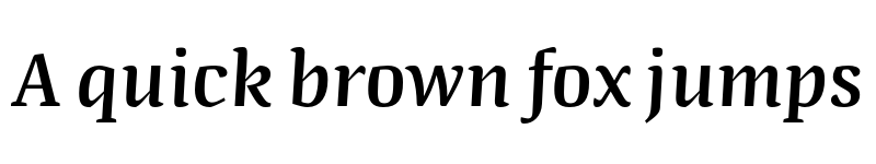 Preview of Quador Display SemiBold-Italic font