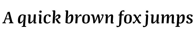 Preview of Quador SemiBold-Italic font