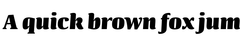 Preview of Quador UltraBold-Italic font