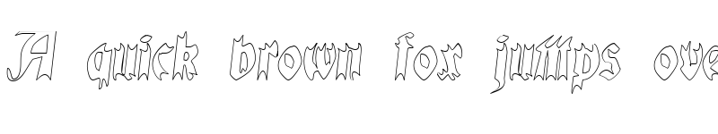 Preview of QuaelGothicHollow Regular font