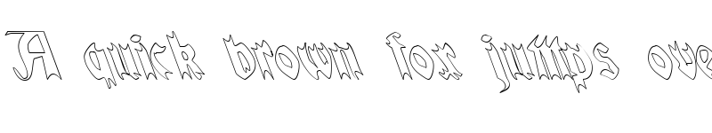 Preview of QuaelGothicHollowLefty Regular font