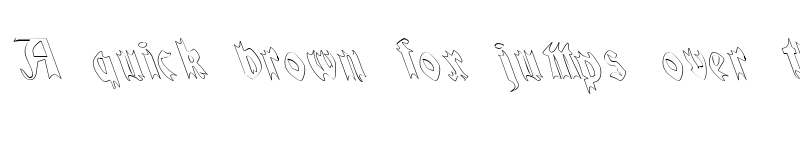 Preview of QuaelGothicHollowLeftyCondensed Regular font