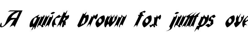 Preview of QuaelGothicItalics Regular font