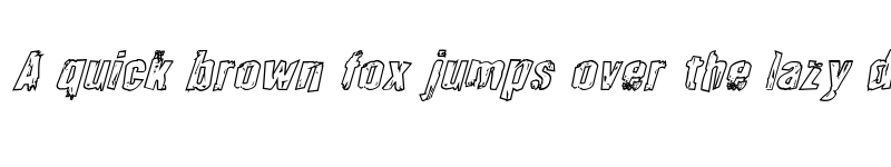 Preview of Quarrystone Outline Italic Italic font