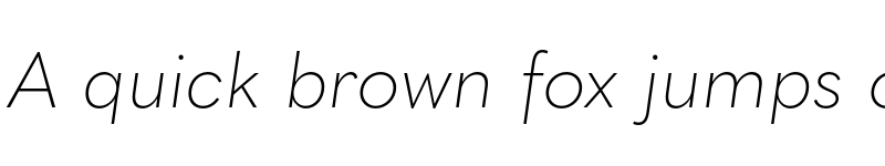 Preview of Quasimoda ExtraLightItalic font