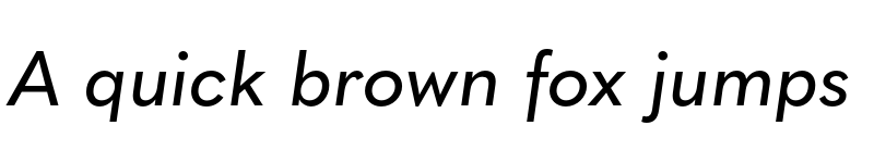 Preview of Quasimoda MediumItalic font