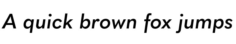 Preview of Quasimoda SemiBoldItalic font