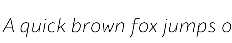 Preview of Quat LightItalic font