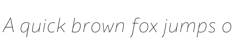 Preview of Quat ThinItalic font