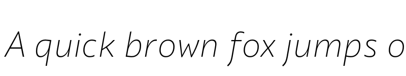 Preview of Quat UltraLightItalic font