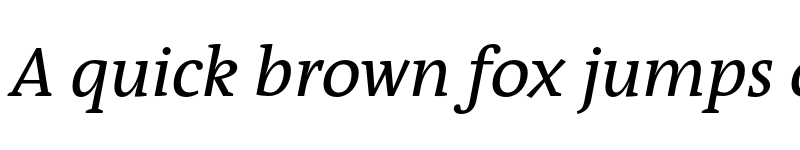 Preview of QuaText Trial Italic font