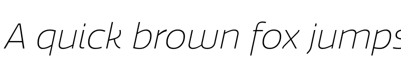 Preview of Quatro ExtraLight Italic font
