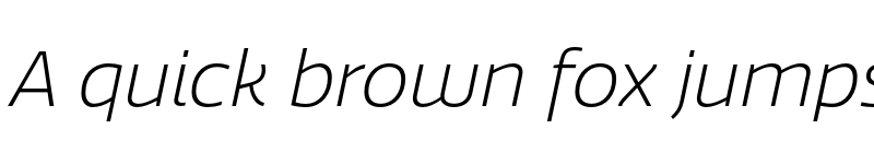 Preview of Quatro Light Italic font