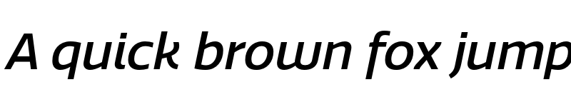 Preview of Quatro Medium Italic font