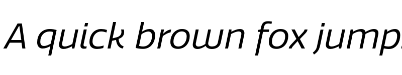 Preview of Quatro Regular Italic font
