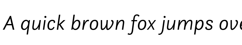 Preview of Questa Sans Light Italic font