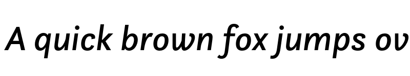 Preview of Questa Sans Medium Italic font