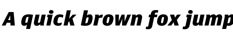 Preview of Queue Black Italic font