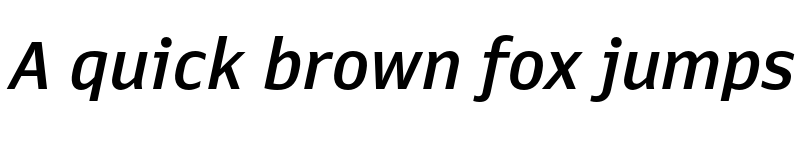 Preview of Queue Medium Italic font