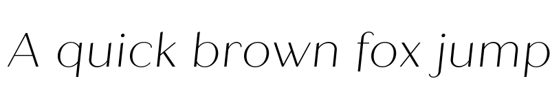 Preview of Quiche Sans Thin Italic font