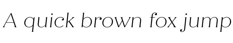 Preview of QuicheFlare-ThinItalic Regular font