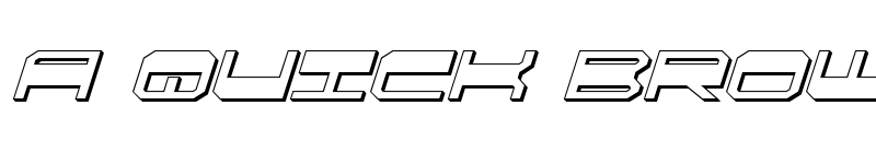 Preview of QuickGear 3D Italic Italic font