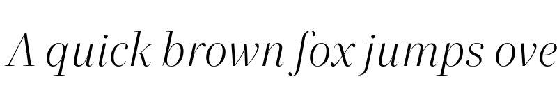Preview of Quinn Display Light Italic font