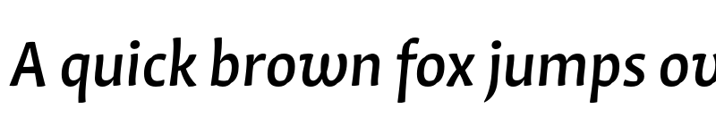 Preview of Quiz SemiBold Italic font