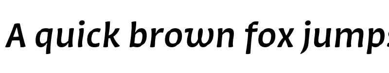 Preview of Quiz Text SemiBold Italic font