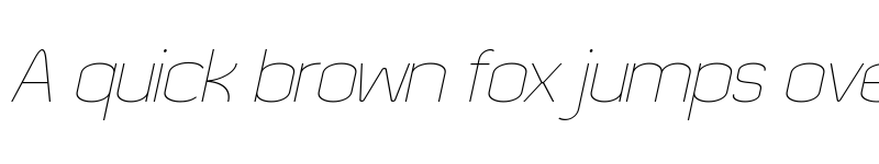 Preview of Quizma Thin Italic Demo font