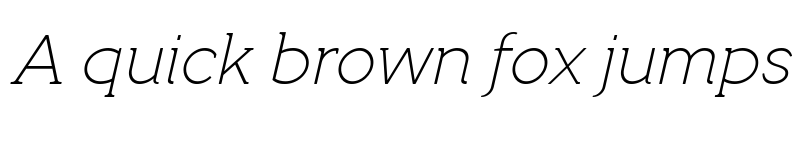 Preview of Quotus Thin Italic font