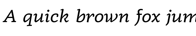 Preview of Radcliffe Display Italic font