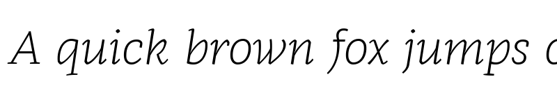 Preview of Radcliffe Text Light Italic font