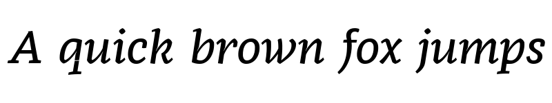 Preview of Radcliffe Text Medium Italic font