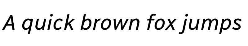 Preview of Radio Canada Italic font