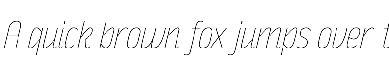 Preview of Rakesly UltraLight Italic font