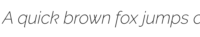 Preview of Raleway ExtraLight Italic font