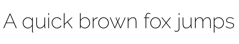 Preview of Raleway ExtraLight font
