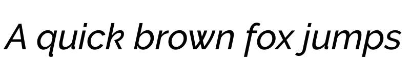 Preview of Raleway Medium Italic font