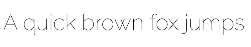Preview of Raleway Thin font