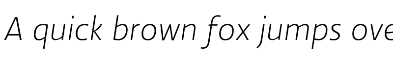 Preview of Ratio Light Italic font