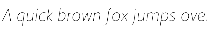 Preview of Ratio Thin Italic font