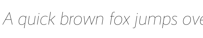 Preview of Realist Thin Italic font