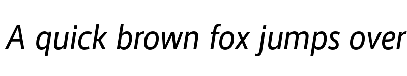 Preview of RealistNarrow Regular Italic font